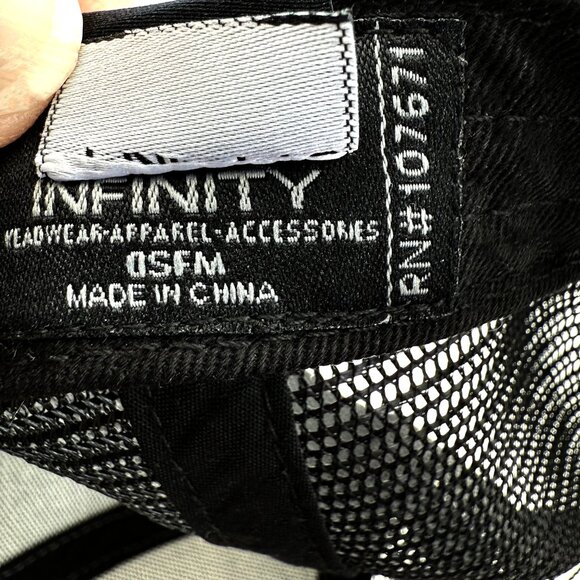 INFINITY HEADWEAR "Don't Tread on Me" Snake Embroidered Grey Black Snapback Hat - Picture 8 of 10